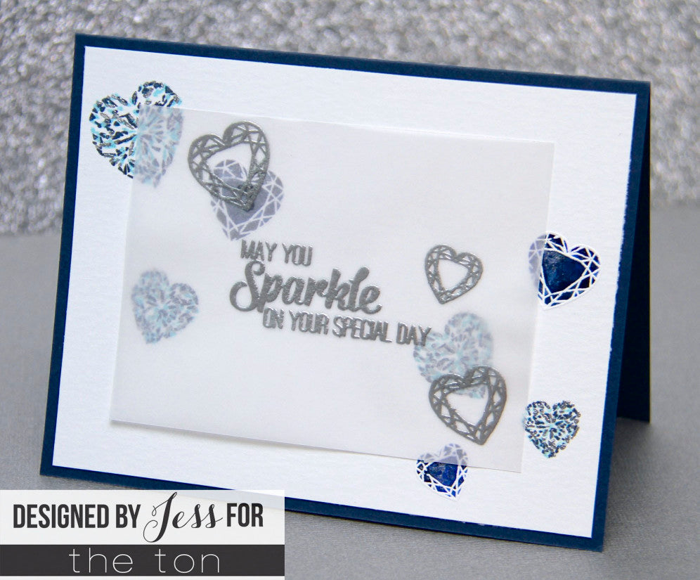 Heart Diamonds Clear Stamps