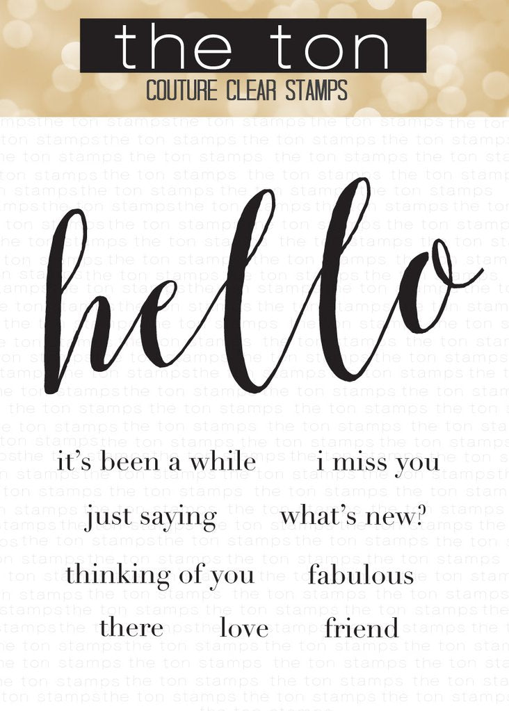 Brushed Hello - The Ton Clear Stamps
