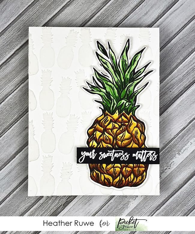 Pineapple Collage Stencil
