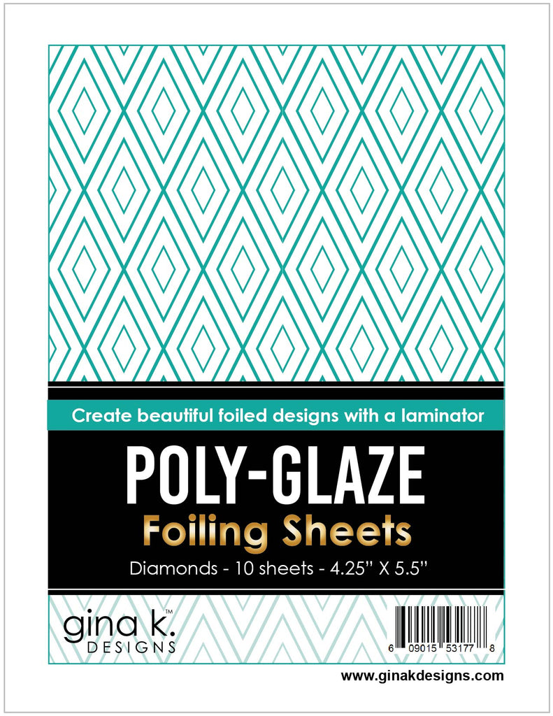 POLY-GLAZE Foiling Sheets - Diamonds - Gina K Designs