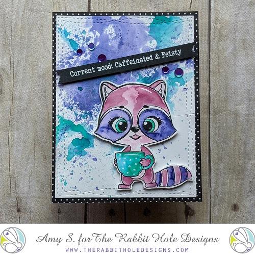 Rory The Caffeinated Raccoon Clear Stamps - The Rabbit Hole Designs