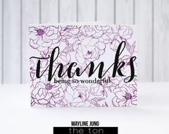 Brushed Thanks - The Ton Clear Stamps