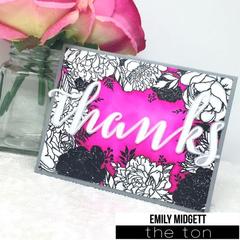 Brushed Thanks - The Ton Clear Stamps