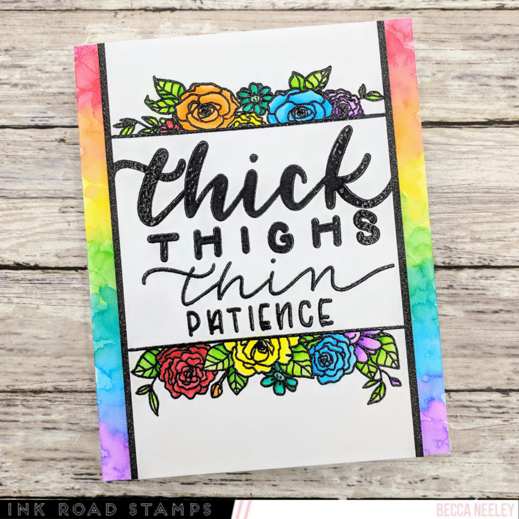 Thick Thighs Thin Patience Clear Stamp Panel | Ink Road Stamps